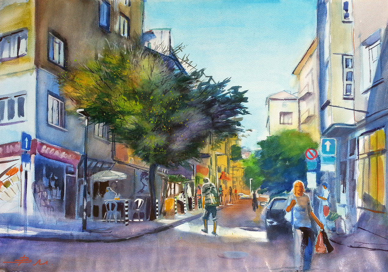 A street with the aroma of afternoon coffee